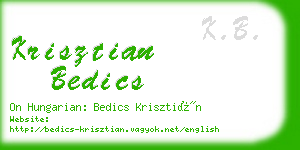 krisztian bedics business card